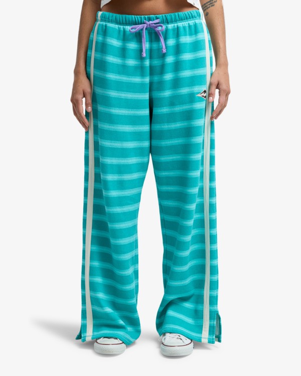 0 Party Block - Wide Leg Tracksuit Bottoms for Women Blue 24B123510 Billabong