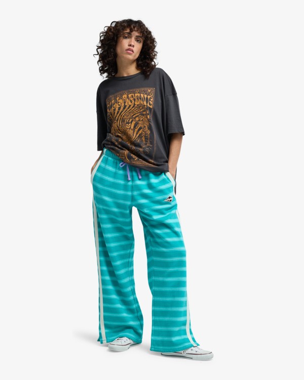 1 Party Block - Wide Leg Tracksuit Bottoms for Women Blue 24B123510 Billabong