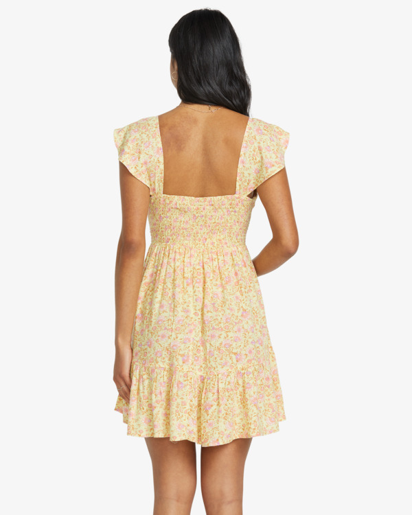 2 Sweet Bouquet - Vestido Mini para Mujer Amarillo 24B131519 Billabong