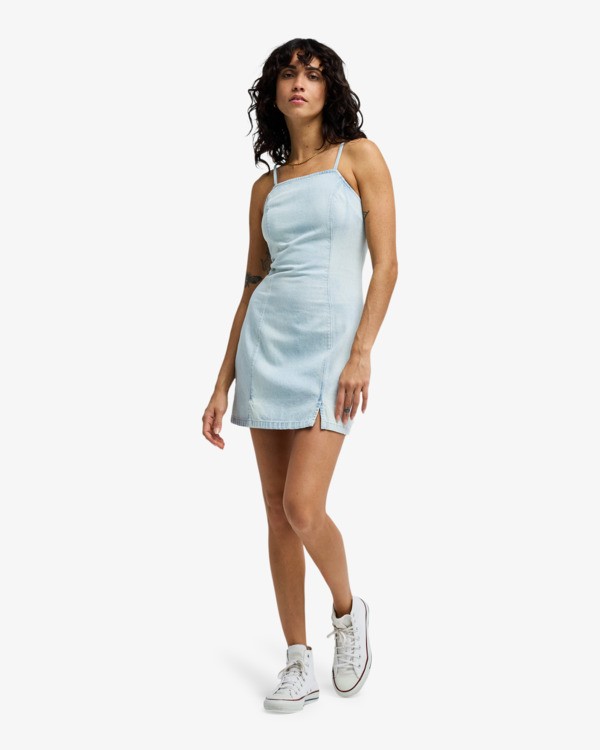 1 Jade Saltwashed - Vestito in denim da Donna Black 24B131600 Billabong