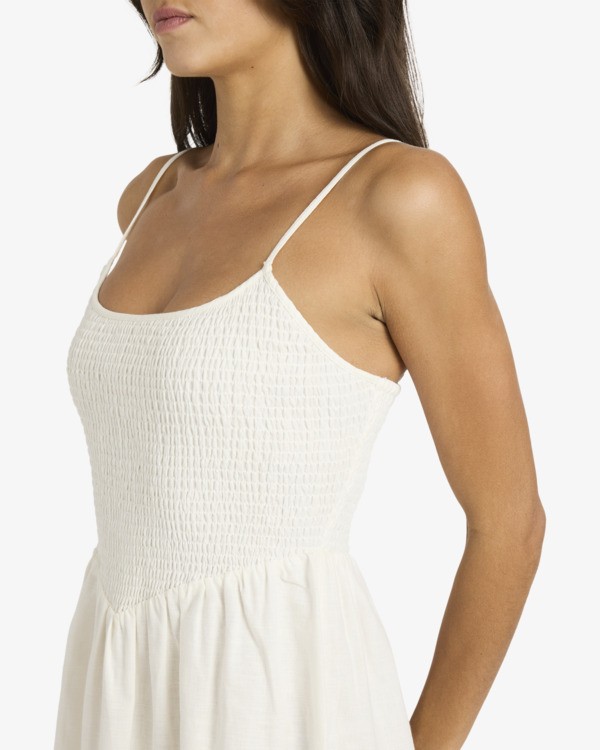 4 True Love Mini - Abito in misto lino da Donna White 24B131610 Billabong