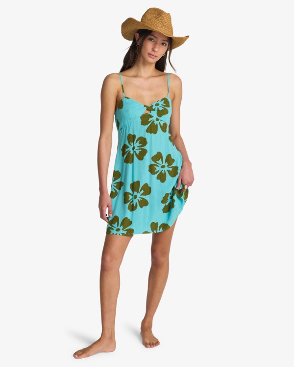 1 Last Sunset Mini - Viskose-Crinkle-Kleid f&uuml;r Frauen Blau 24B132503 Billabong