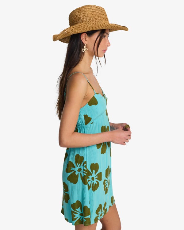 3 Last Sunset Mini - Viskose-Crinkle-Kleid f&uuml;r Frauen Blau 24B132503 Billabong