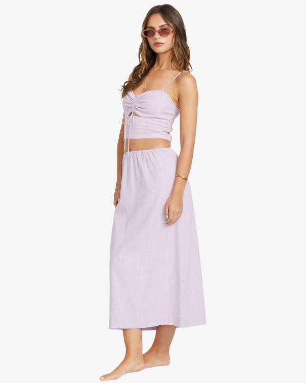 4 Keep It Simple - Falda a Media Pierna para Mujer Violeta 24B141504 Billabong