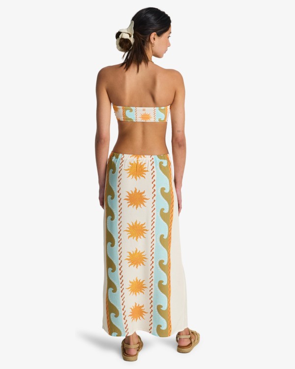 2 Tides Call Midi - Jupe en viscose pour Femme Blanc 24B141600 Billabong