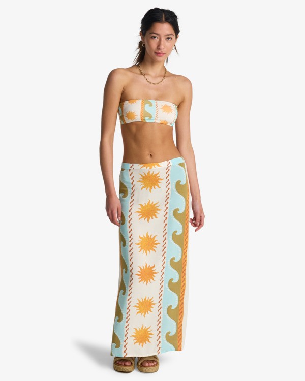 0 Tides Call Midi - Jupe en viscose pour Femme Blanc 24B141600 Billabong