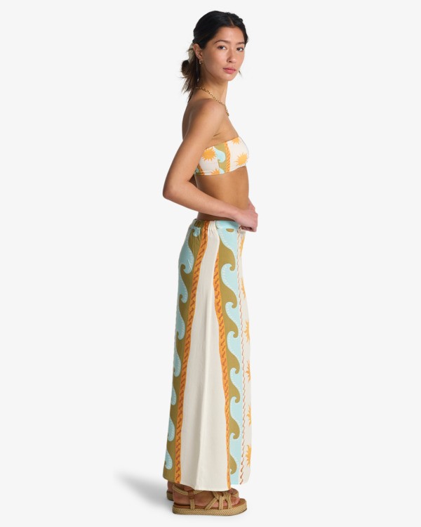 3 Tides Call Midi - Jupe en viscose pour Femme Blanc 24B141600 Billabong