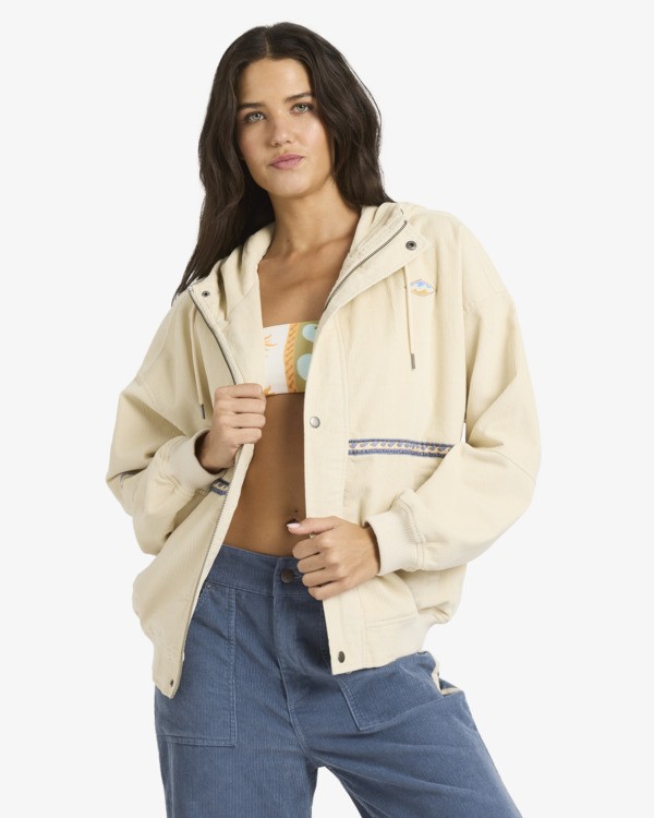 1 Since 73 Set The Tone - Giacca di velluto da Donna White 24B151670 Billabong