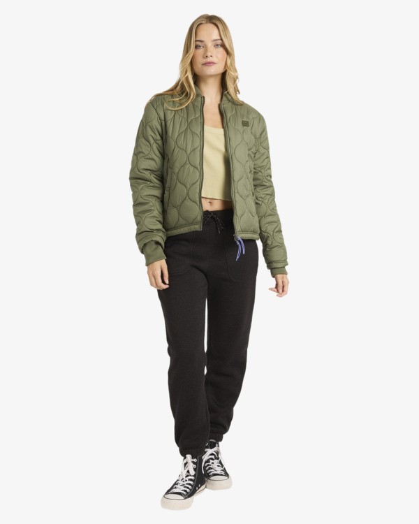 2 Cuesta - Bomber Jacket for Women Green 24B153502 Billabong