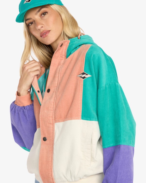 4 Set The Tone - Corduroy Jacket for Women Blue 24B153505 Billabong