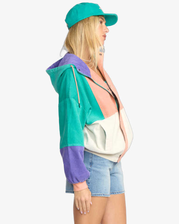 3 Set The Tone - Corduroy Jacket for Women Blue 24B153505 Billabong