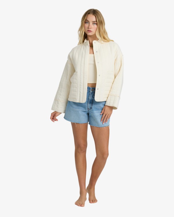 1 Folk Story 2 - Quilted Jacket for Women White 24B154503 Billabong