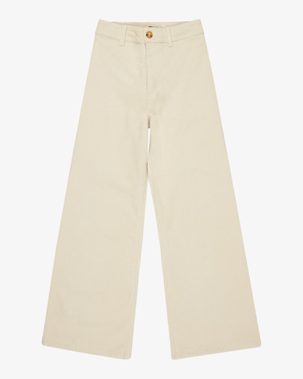 5 Free Fall - Pantaloni di Velluto da Donna White 24B193500 Billabong