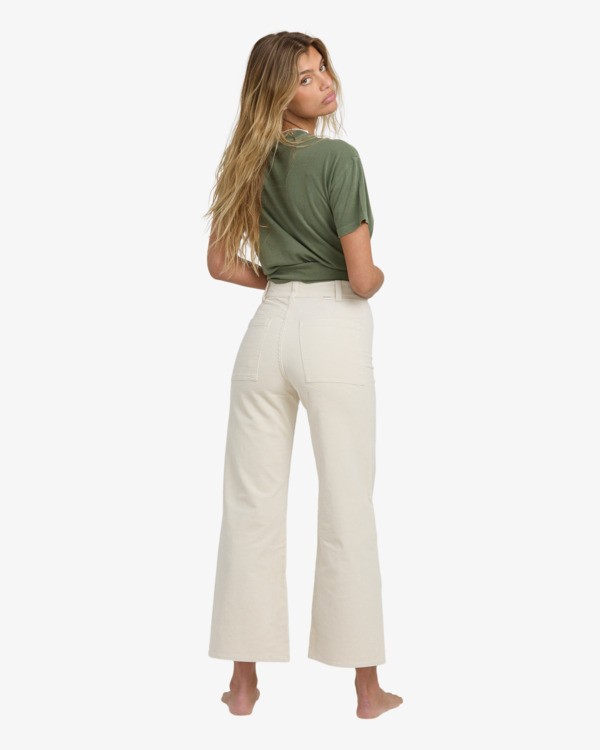 3 Free Fall - Pantaloni di Velluto da Donna White 24B193500 Billabong