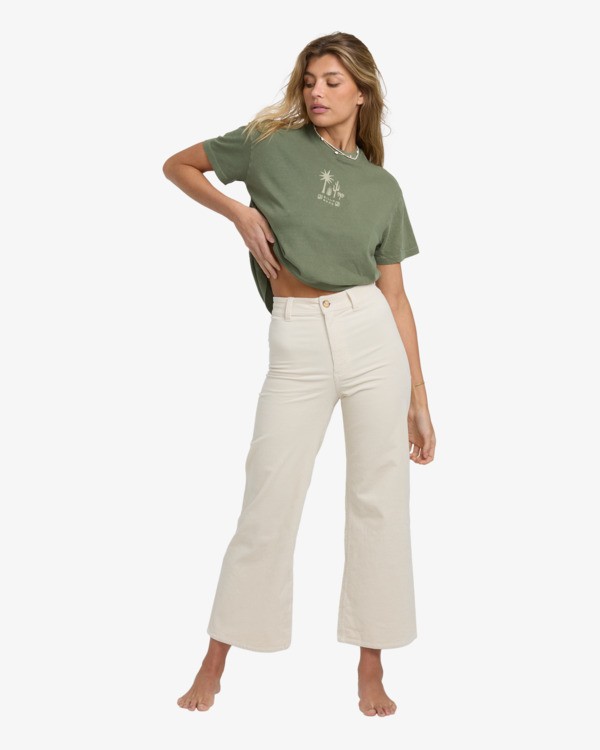 2 Free Fall - Pantaloni di Velluto da Donna White 24B193500 Billabong
