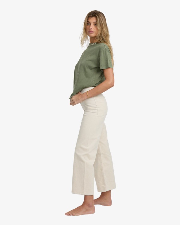 4 Free Fall - Pantaloni di Velluto da Donna White 24B193500 Billabong