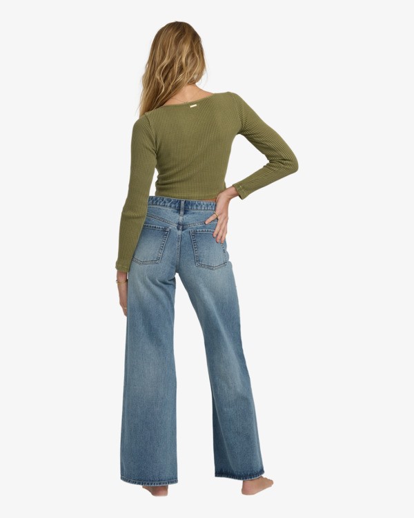3 Free Fall - Jeans mit ausgestellten Hosenbeinen für Frauen Bunt 24B193502 Billabong