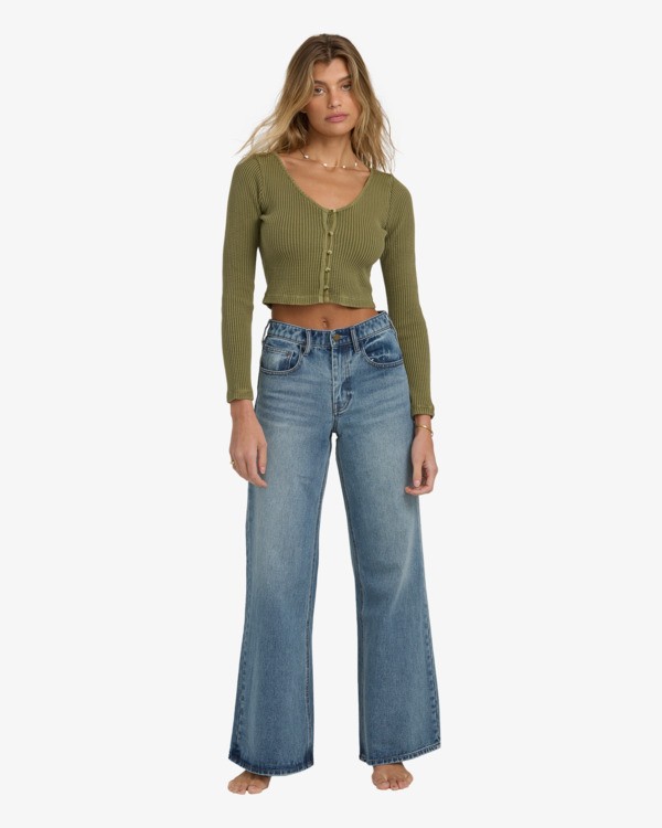 2 Free Fall - Jeans mit ausgestellten Hosenbeinen für Frauen Bunt 24B193502 Billabong