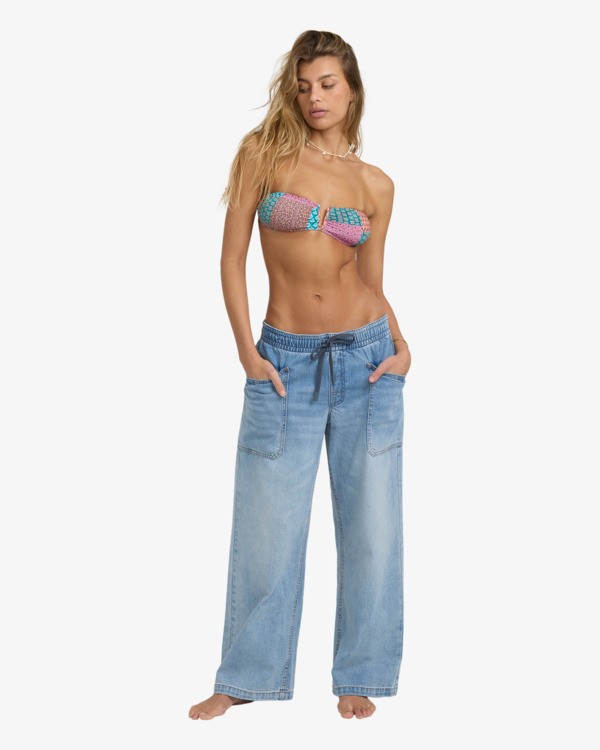1 Zonte E Waist - Elasticated Denim Jeans for Women Brown 24B193503 Billabong