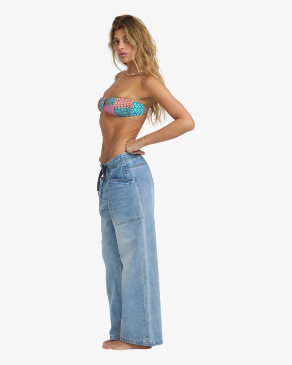 6 Zonte E Waist - Elasticated Denim Jeans for Women Brown 24B193503 Billabong