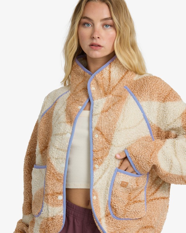 4 Dawney Snap Up - Felpa con automatico da Donna White 24B311600 Billabong