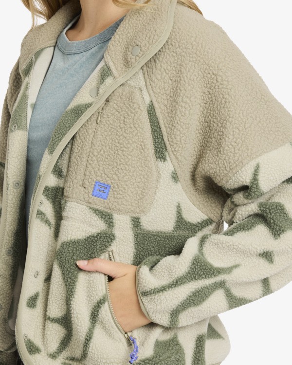 6 Popoyo Snap Up - Fleece-Jacke für Frauen Grün 24B313503 Billabong
