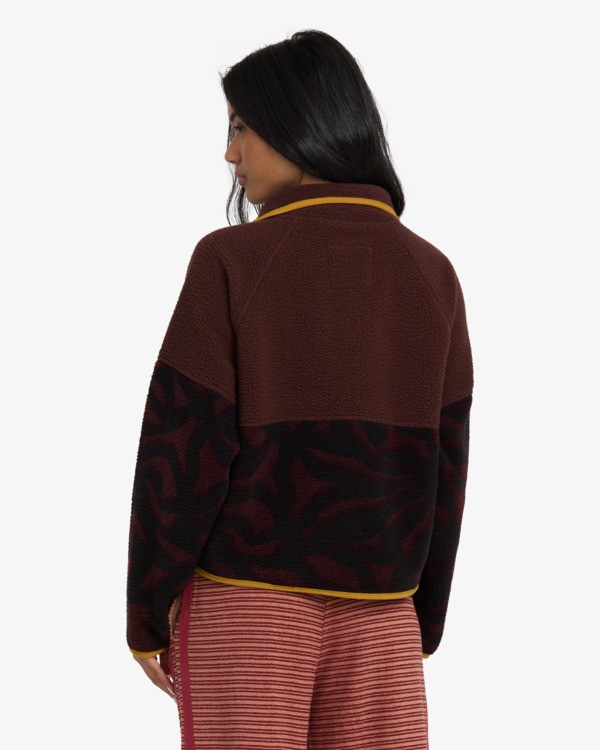 3 Popoyo Snap Up - Giacca in pile da Donna Brown 24B313503 Billabong