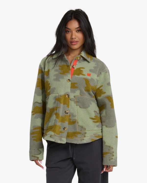 0 Breezy - Giacca camicia da Donna Green 24B314501 Billabong