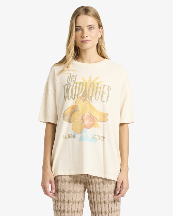 0 Freshest Things - Oversized T-shirt voor Dames White 24B351675 Billabong