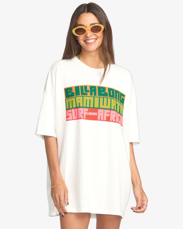 1 Mami Wata Surf Africa - Oversized T-Shirt for Women White 24B352523 Billabong