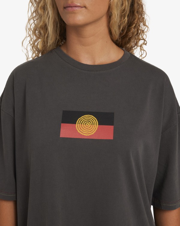 4 Otis Flag - Oversized T-Shirt for Women Black 24B353581 Billabong