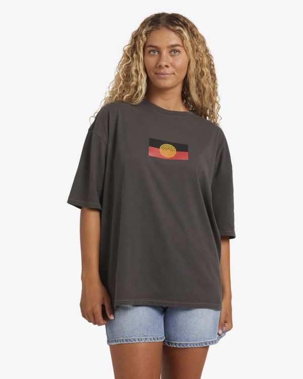 0 Otis Flag - Oversized T-Shirt for Women Black 24B353581 Billabong