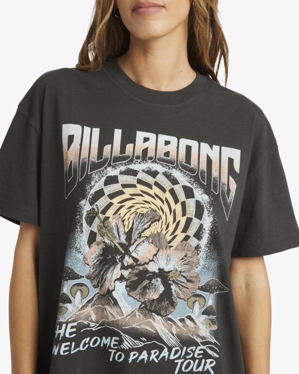 4 Paradise Tour - Oversized T-Shirt for Women Black 24B354576 Billabong