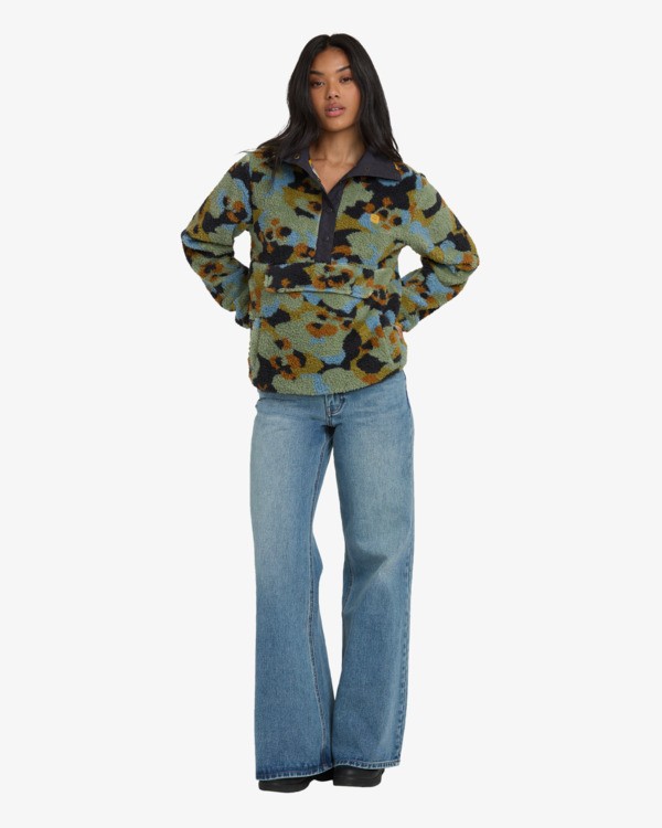 2 Switchback - Felpa con collo alto da Donna Green 24B411506 Billabong