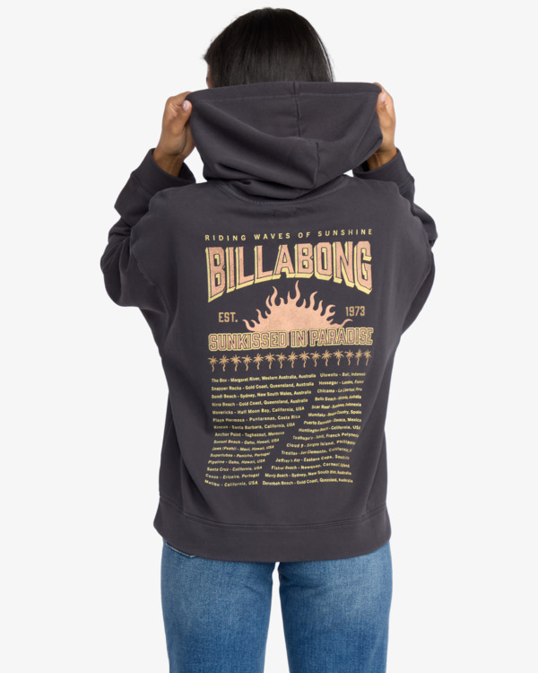 2 Keep It Up - Felpa con cappuccio da Donna Black 24B413505 Billabong