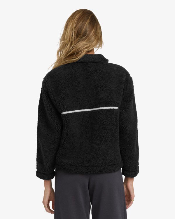 3 Getting Warm Sherpa - Fleece mit Reißverschlusskragen für Frauen Schwarz 24B414501 Billabong