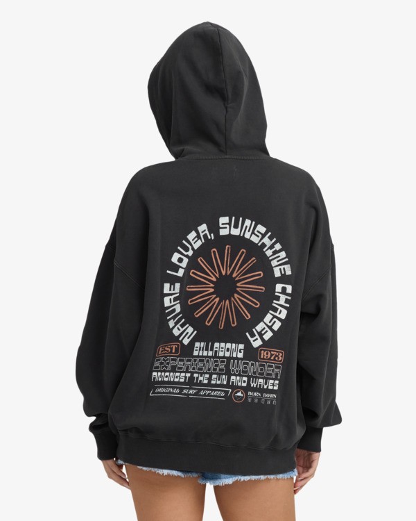 3 Sun & Waves - Kapuzenpulli für Frauen Schwarz 24B414503 Billabong
