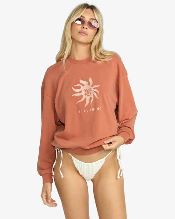 1 Bright Sun Kendal - Pullover Crew for Women Pink 24B462506 Billabong