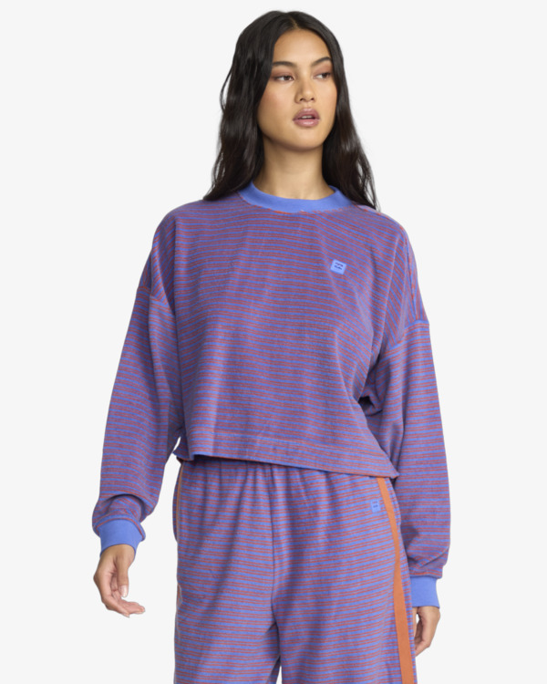 1 Waves For Days Terry - Sweatshirt for Women Purple 24B463509 Billabong