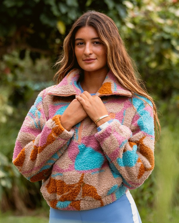 0 Barra - Fleece met Halve Rits f&uuml;r Dames Beige 24B483504 Billabong