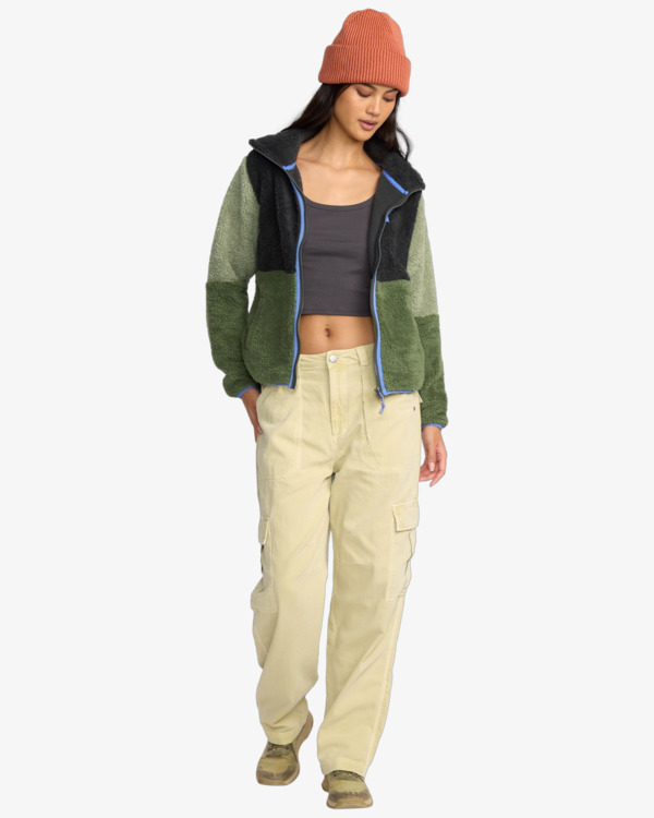 1 Switchback - Fleece mit Reißverschluss für Frauen Grün 24B483505 Billabong