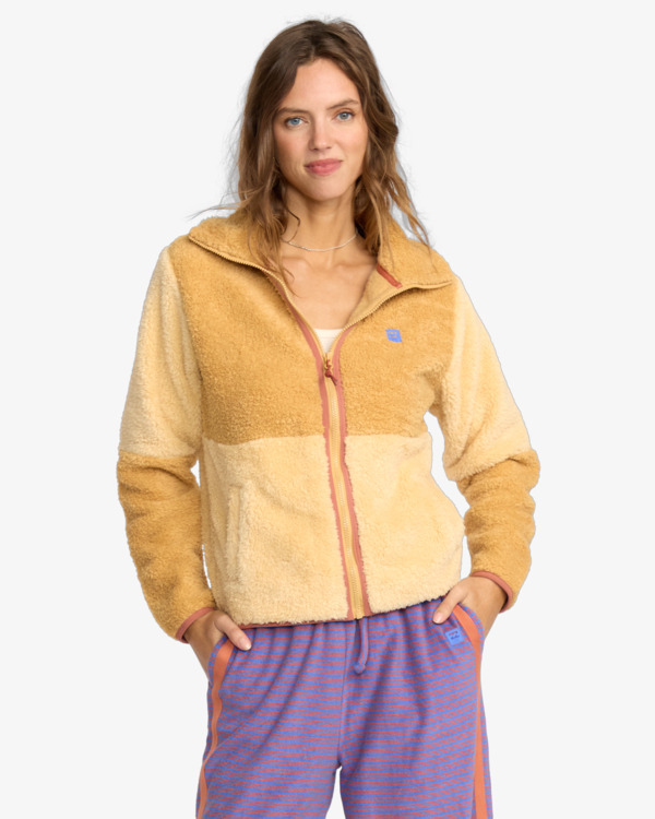 1 Switchback - Fleece mit Reißverschluss für Frauen Beige 24B483505 Billabong