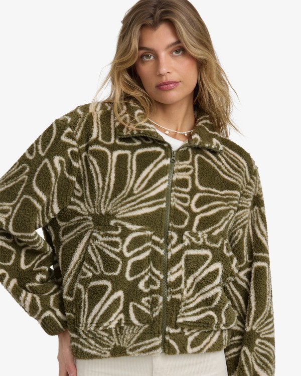 1 First Light - Felpa in sherpa da Donna Green 24B484503 Billabong