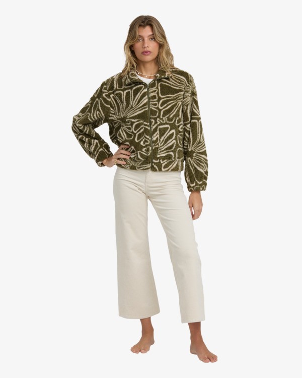 2 First Light - Felpa in sherpa da Donna Green 24B484503 Billabong