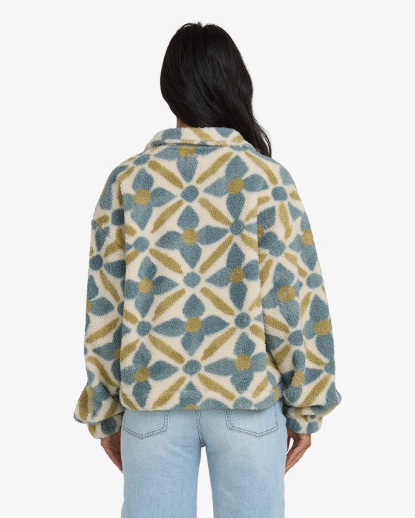 3 All The Time Sherpa - Fleece met Halve Rits für Dames Blue 24B484504 Billabong