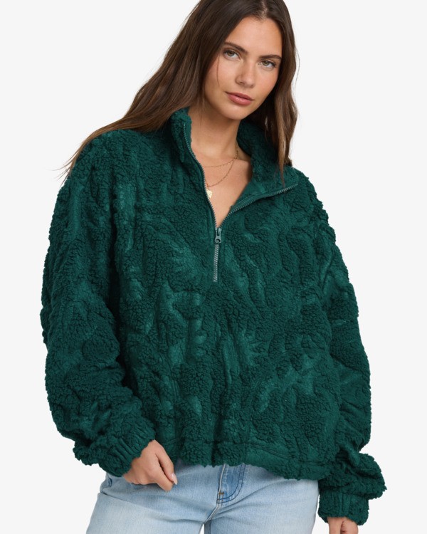 1 All The Time Sherpa - Fleece met Halve Rits für Dames Pink 24B484504 Billabong
