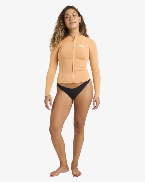 1 1mm Peeky Natural - Lang&auml;rmlige Neopren-Jacke f&uuml;r Frauen Orange 24BW193500 Billabong