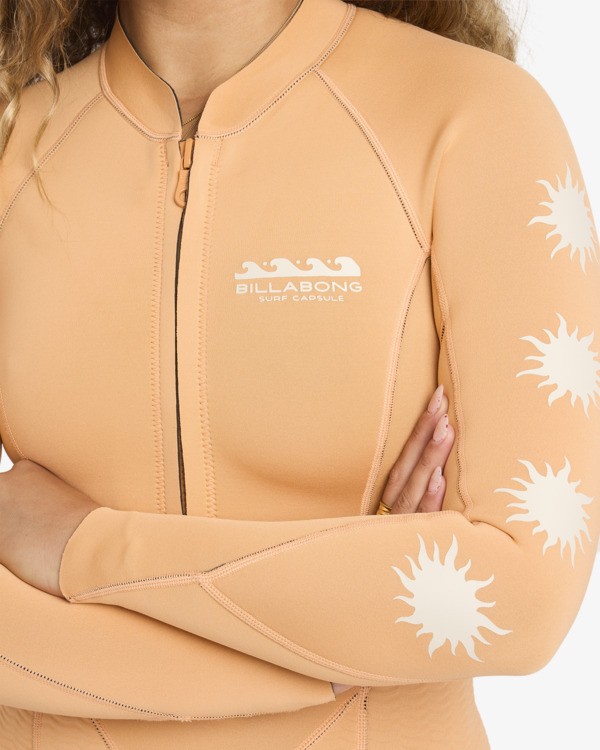 3 2/2mm Salty Dayz Natural - Lang&auml;rmeliger Springsuit f&uuml;r Frauen Orange 24BW193503 Billabong