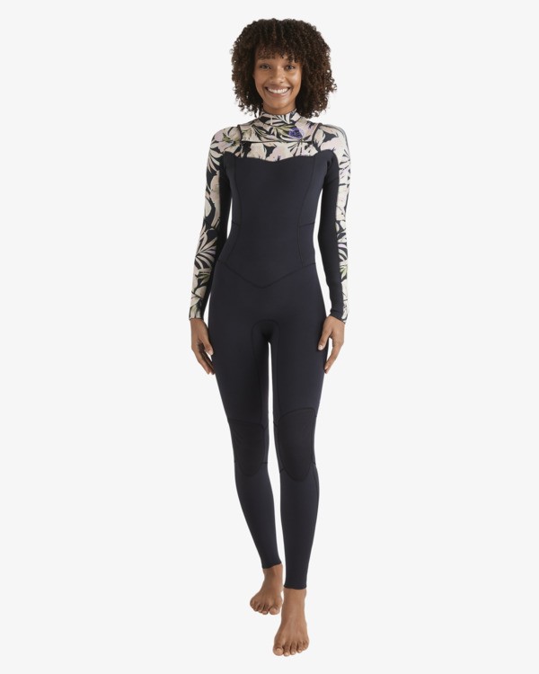 0 4/3mm Salty Dayz Natural - Chest Zip Wetsuit for Women Black 24BW193506 Billabong