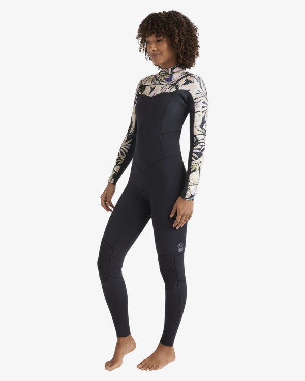 2 4/3mm Salty Dayz Natural - Chest Zip Wetsuit for Women Black 24BW193506 Billabong